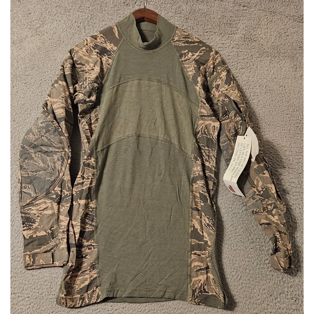 Massif Airman Battle Shirt XS Mens Flame Resistant USAF Tiger Stripe Camo